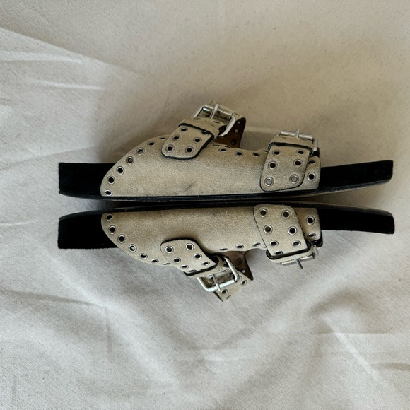 Isabel Marant Lennyo eyelet-embellished suede slides EU 40 - Picture 9 of 13